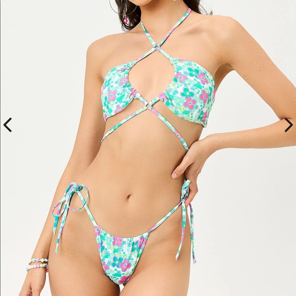 Frankie's Bikinis Swim Malibu Halter String Bikini Frankies X Naomi
